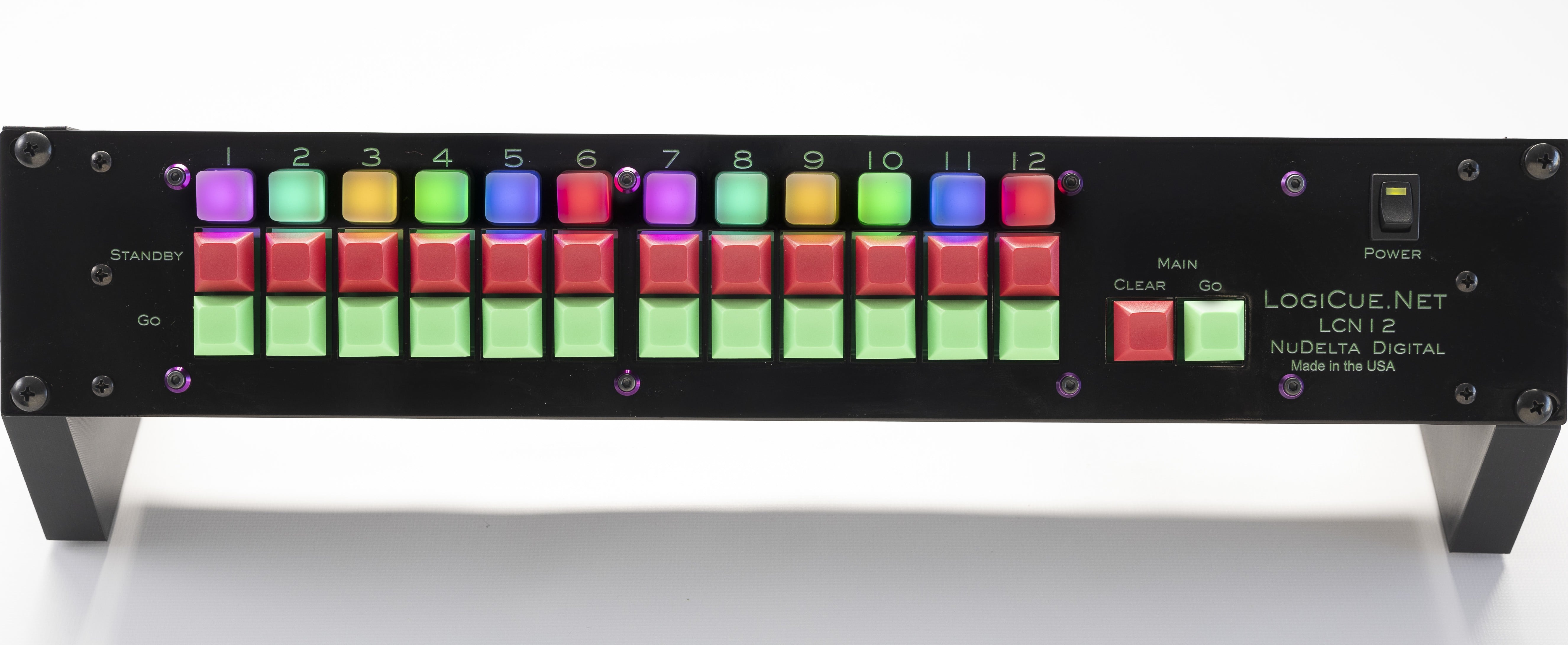 The LogiCue LC6 Digital Cue Light Controller, part of the LogiCue System of cue lights.