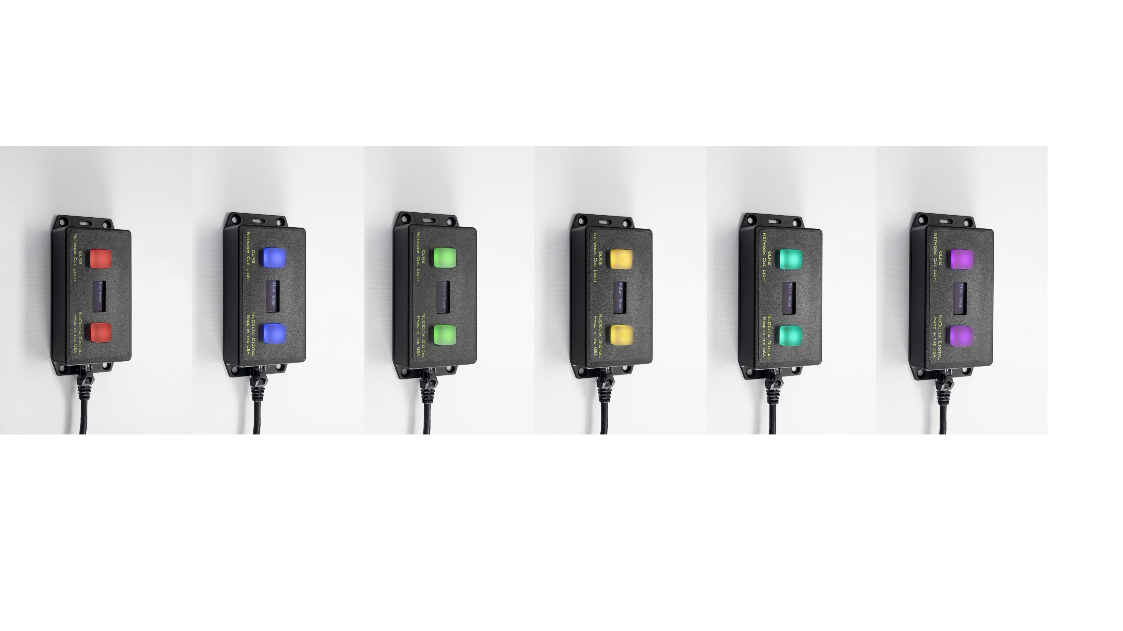 The wiring diagram for the LogiCue LC6 Digital Cue Light Controller, part of the LogiCue System of cue lights.